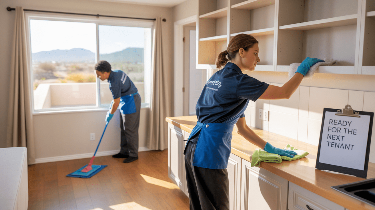 Tenant turnover cleaning service for landlords in Mesa, AZ apartment.